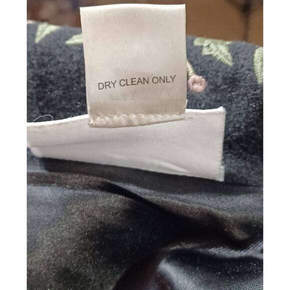 North Style Vintage Sz XL Wool Blend Floral Embroidered Jacket Coat Pockets - Picture 9 of 10